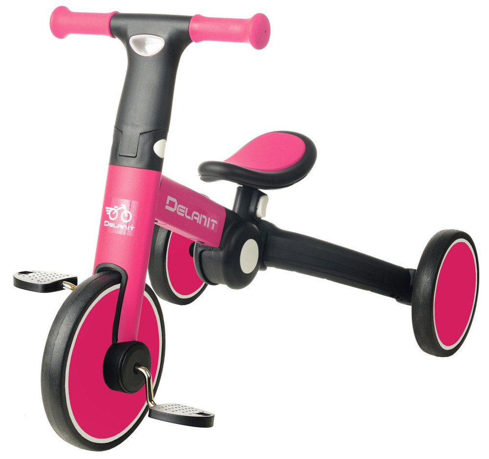 Беговел-велосипед 2в1 (розовый)